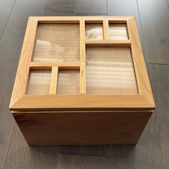 UMBRA Multi Photo Storage Box, Sliding Frame Lid, Trinkets Memory Wood Decor - Picture 3 of 14